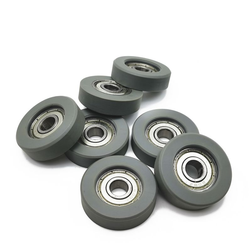 PU60834-9 8*34*9 Plastic Coated PU Deep Groove Ball Bearings